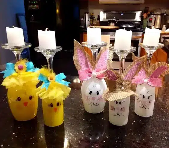 adorable easter wine glass centerpieces 4