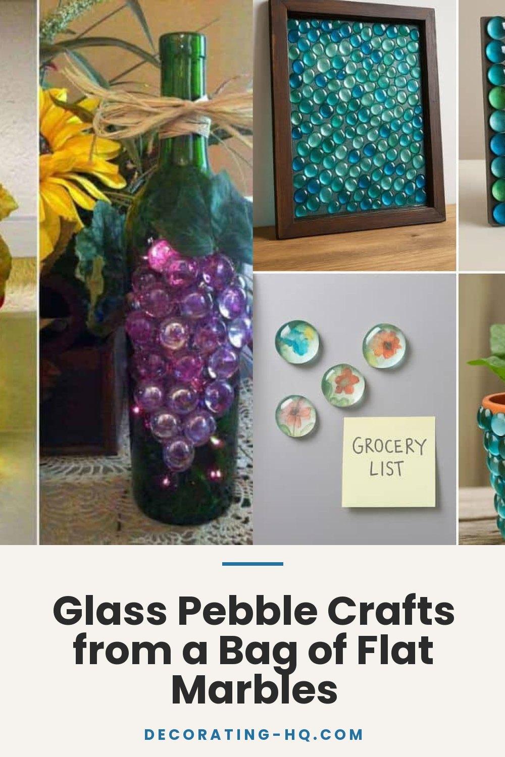 Glass Pebble Crafts from a Bag of Flat Marbles