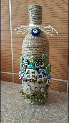 amazing jute bottle decoration ideas 9