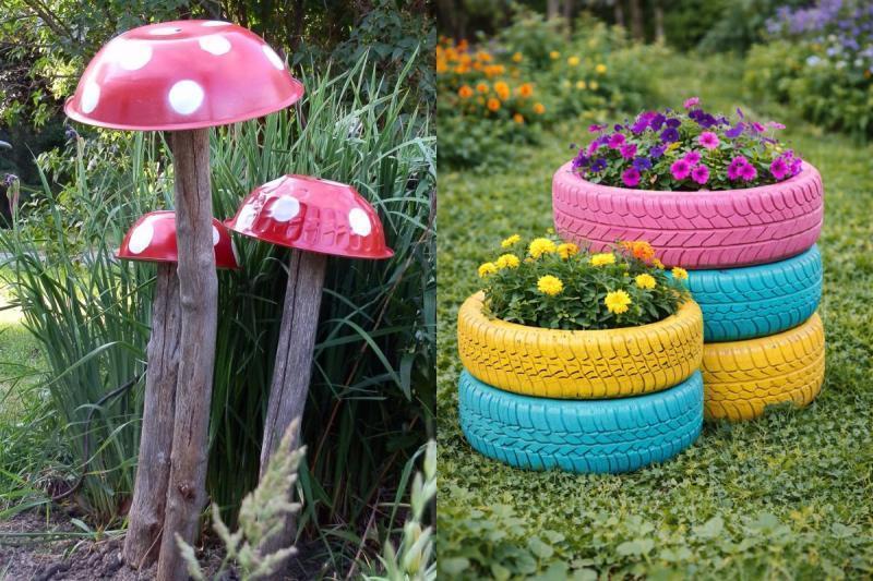 Amazing DIY Garden Decorations From Old Things arrinho de bebe 13
