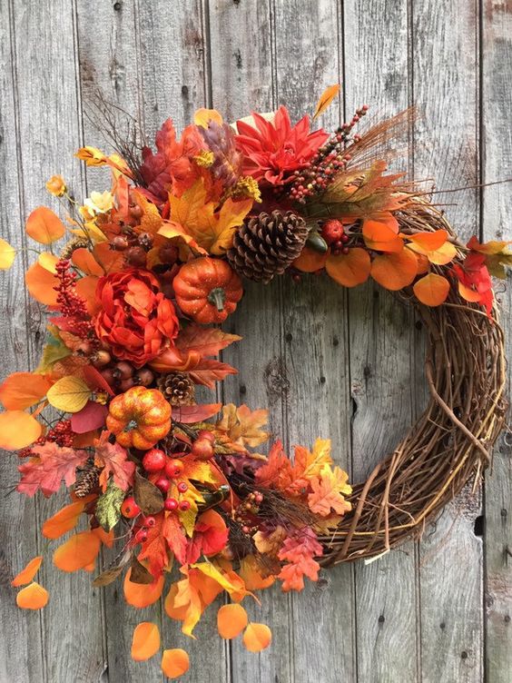 autumn wreath ideas made natural elements 10