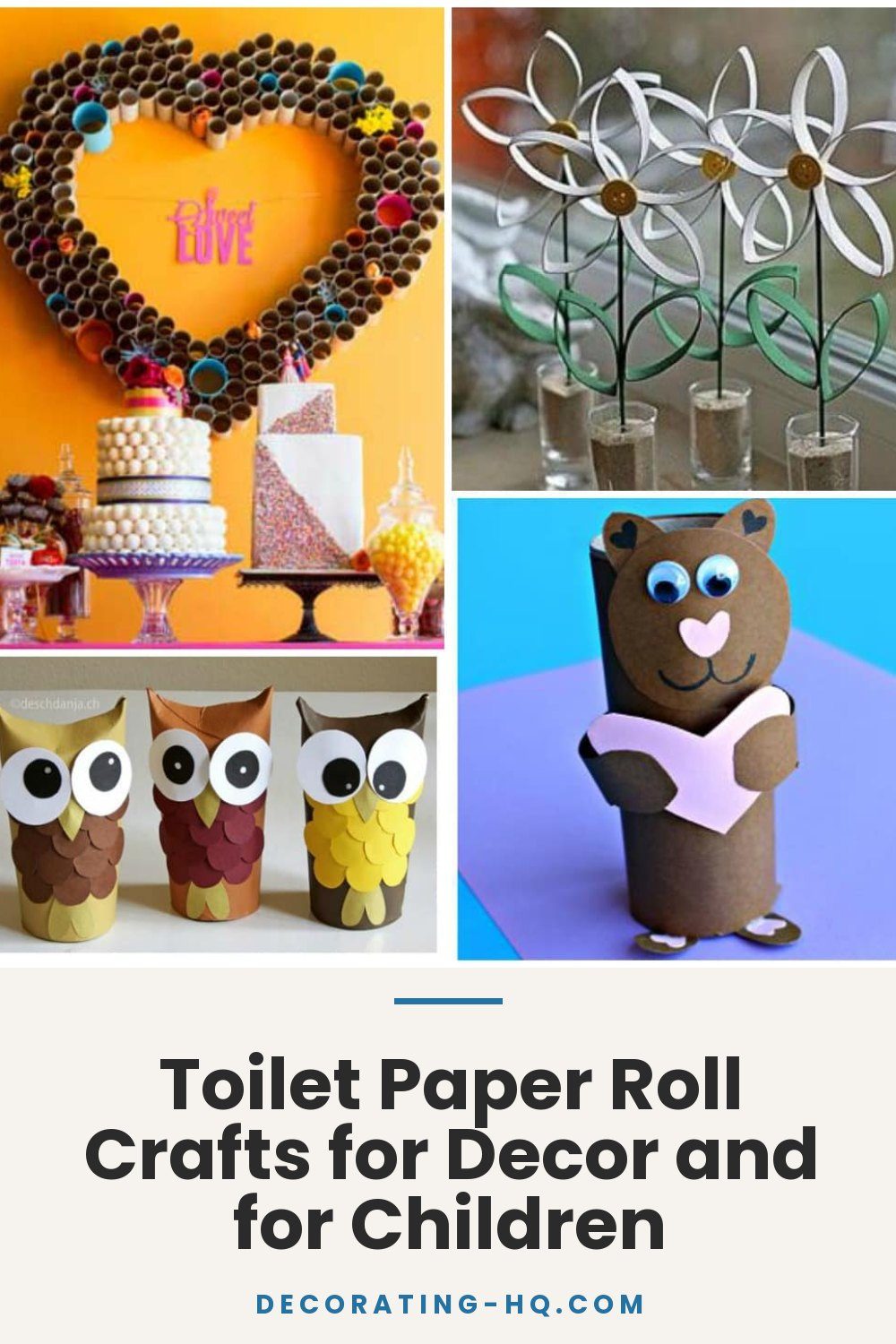 Toilet Paper Roll Crafts for Decor and for Children