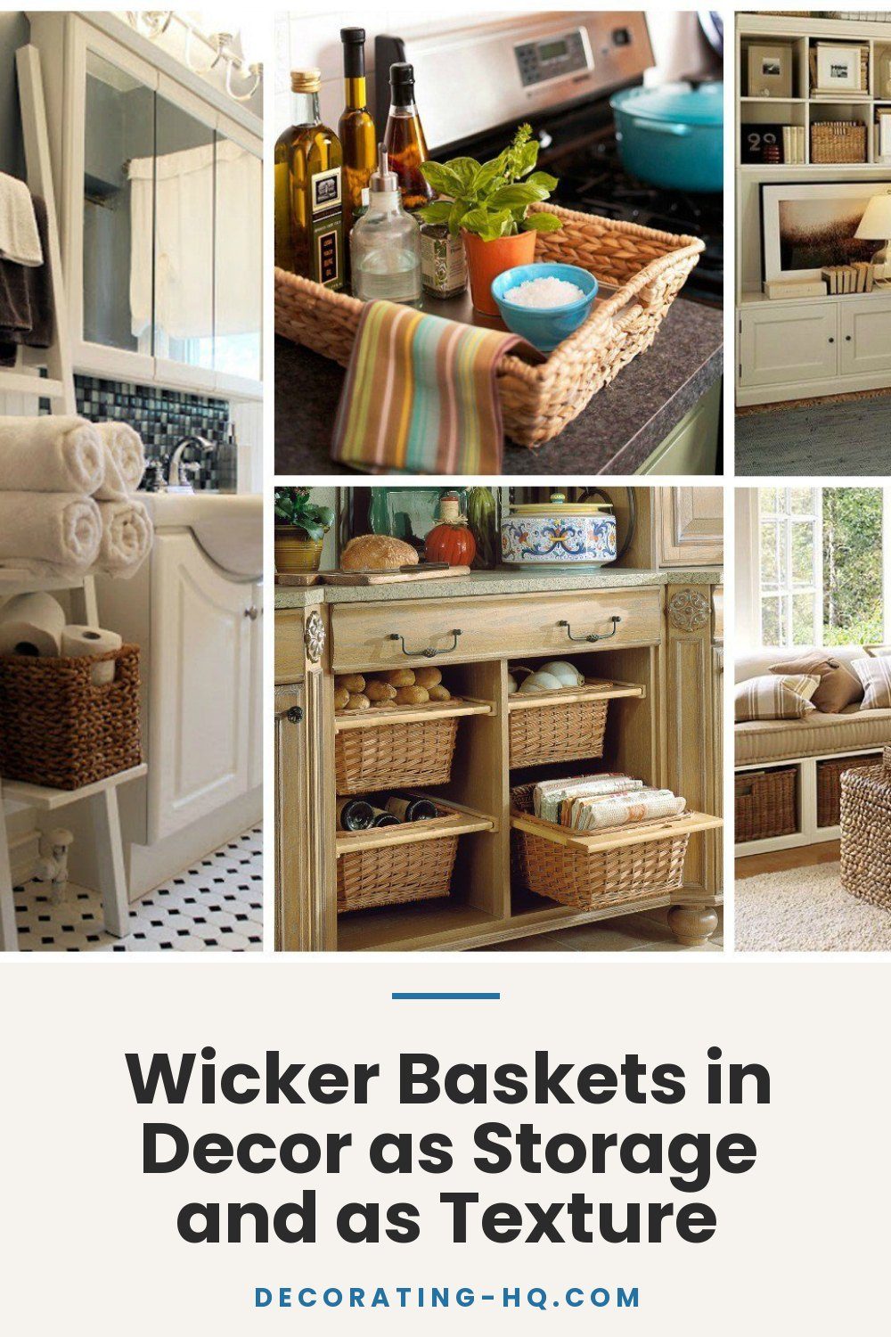 Wicker Baskets in Decor as Storage and as Texture