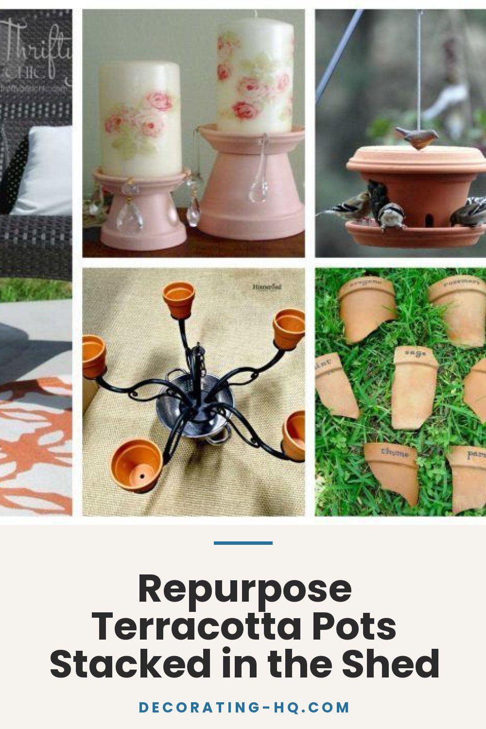 Repurpose Terracotta Pots Stacked in the Shed
