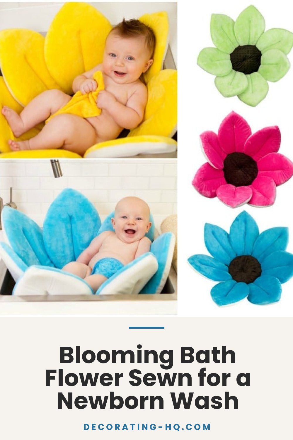 Blooming Bath Flower Sewn for a Newborn Wash