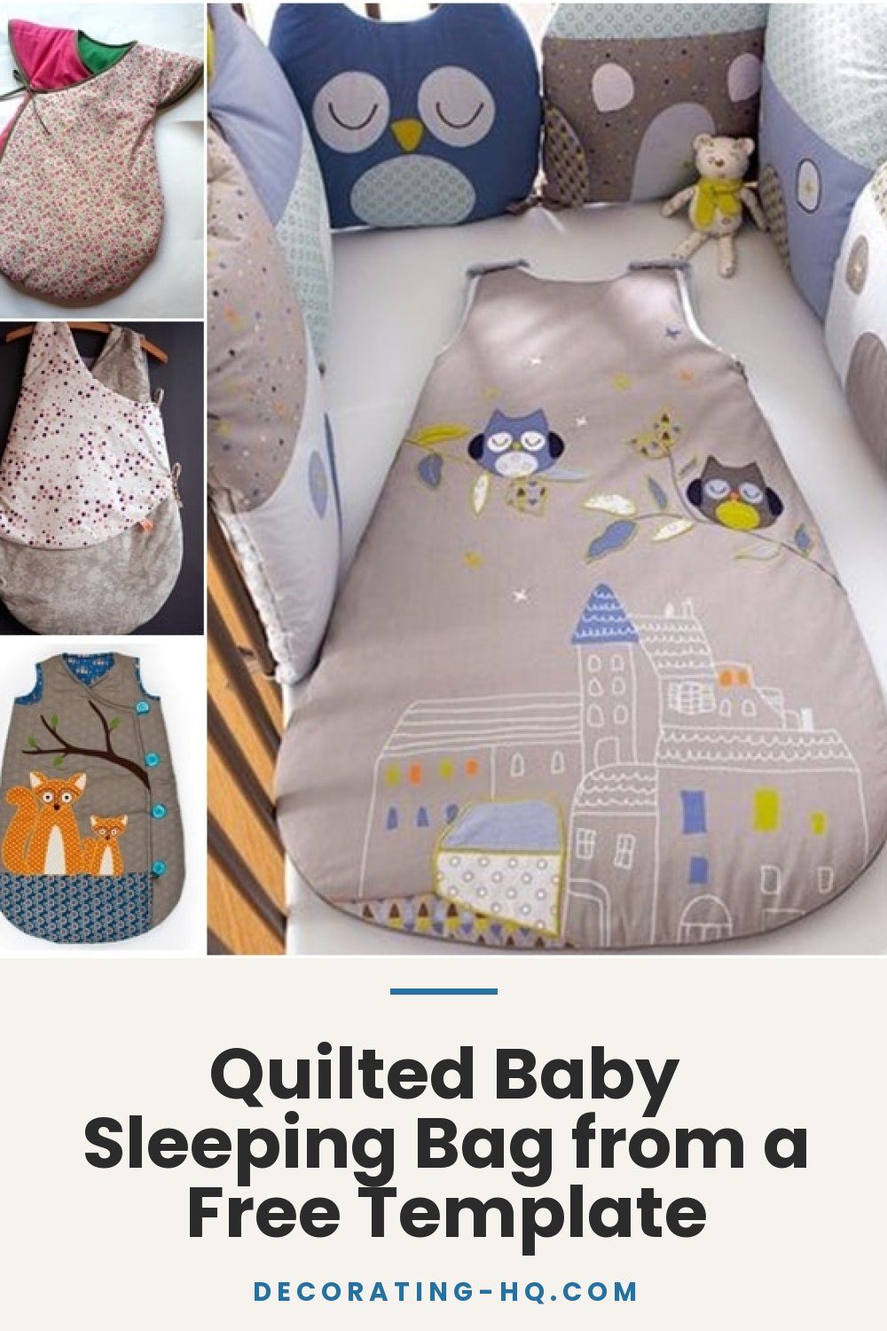 Quilted Baby Sleeping Bag from a Free Template