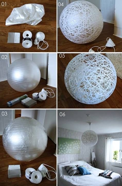 balloon and yarn decor creative diy ideas 3