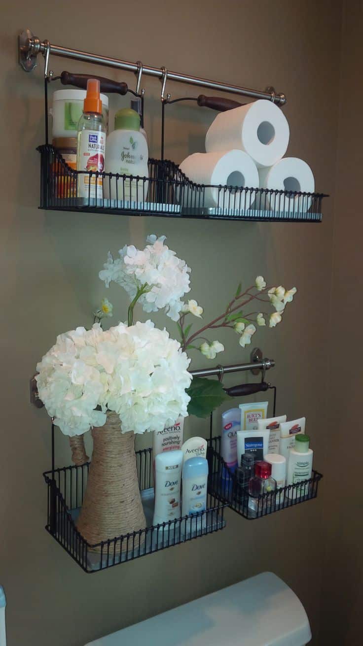 15+ Lovely DIY Bathroom Storage Ideas