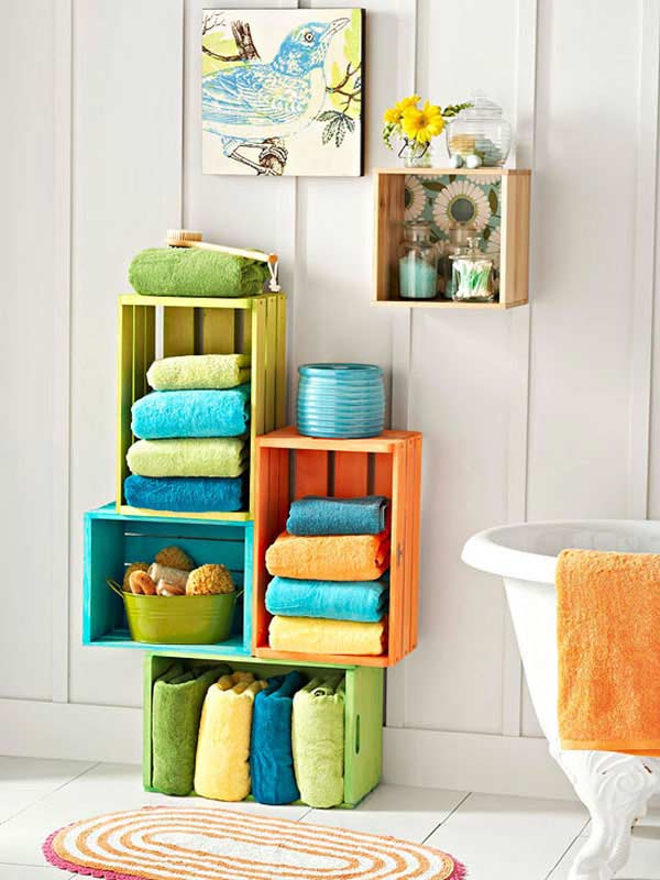 15+ Creative Bathroom Towel Storage