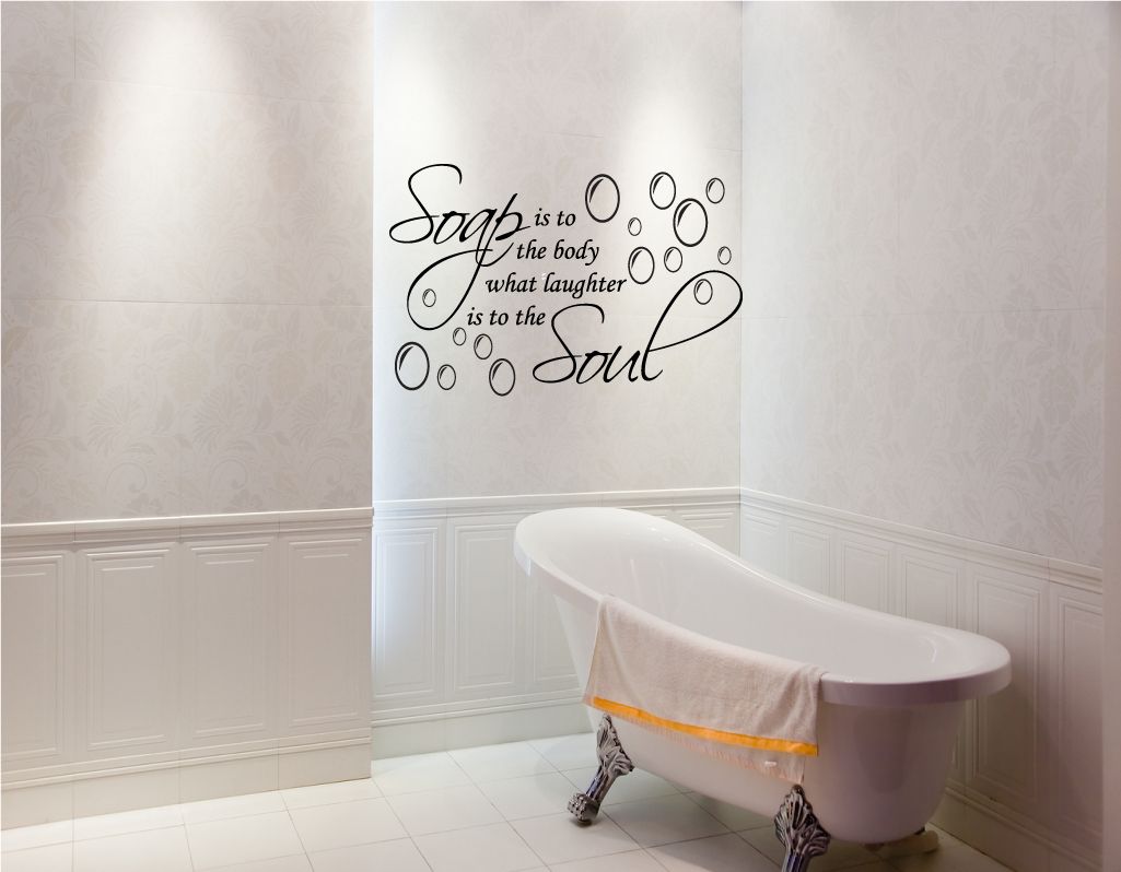 Bathroom Wall Decor Stickers Image Of Bathroom And Closet