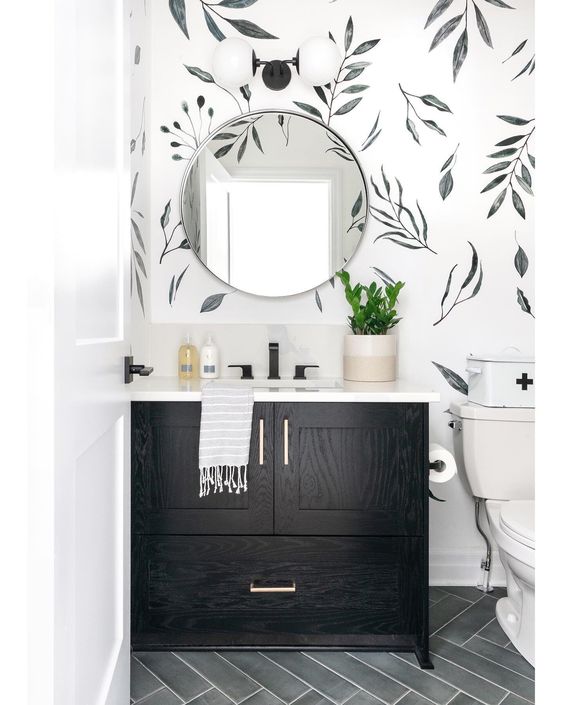 15+ Bathroom Wallpaper Ideas