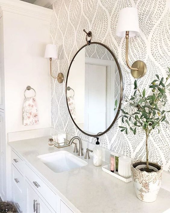 15+ Bathroom Wallpaper Ideas