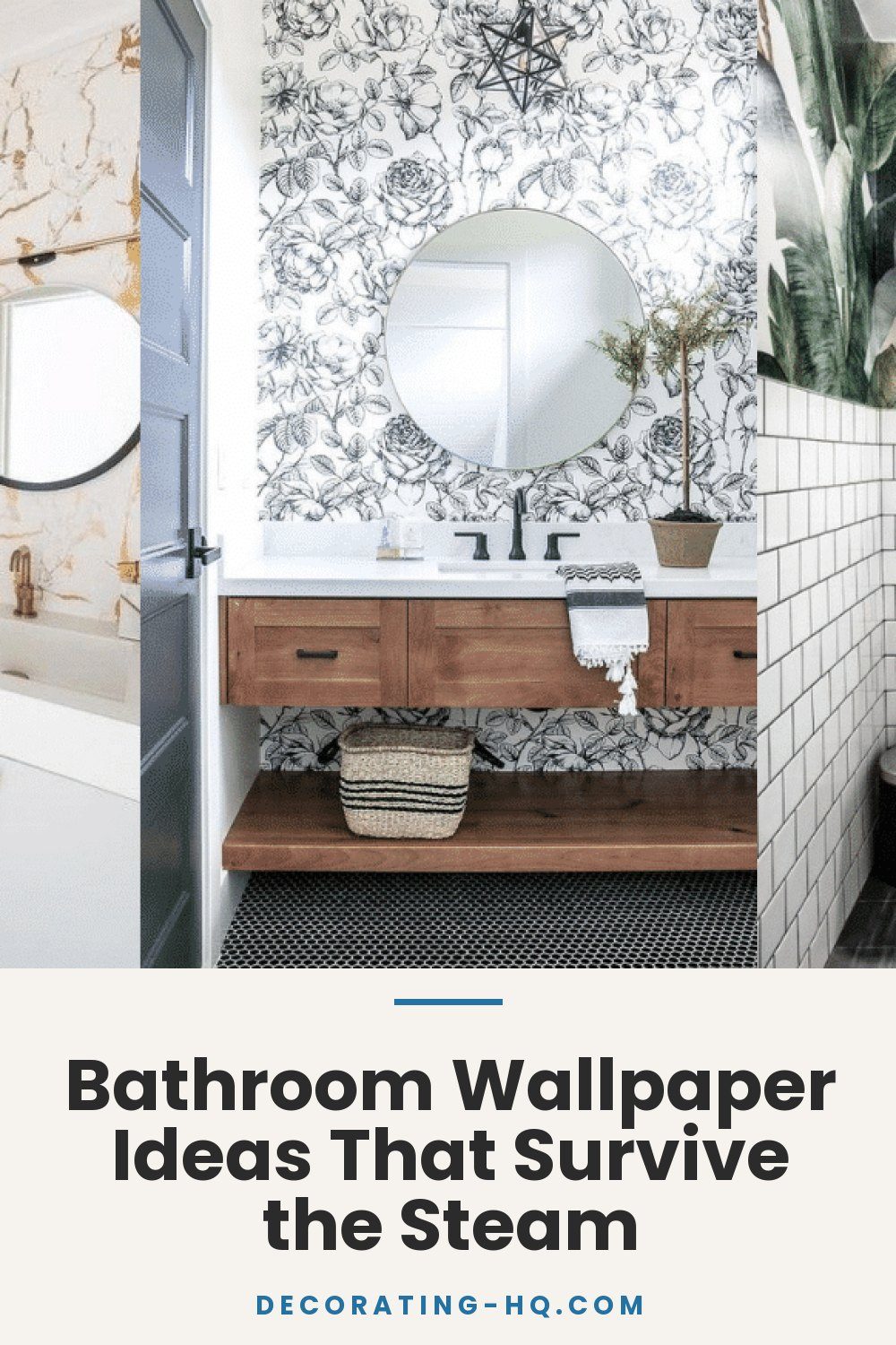 Bathroom Wallpaper Ideas That Survive the Steam