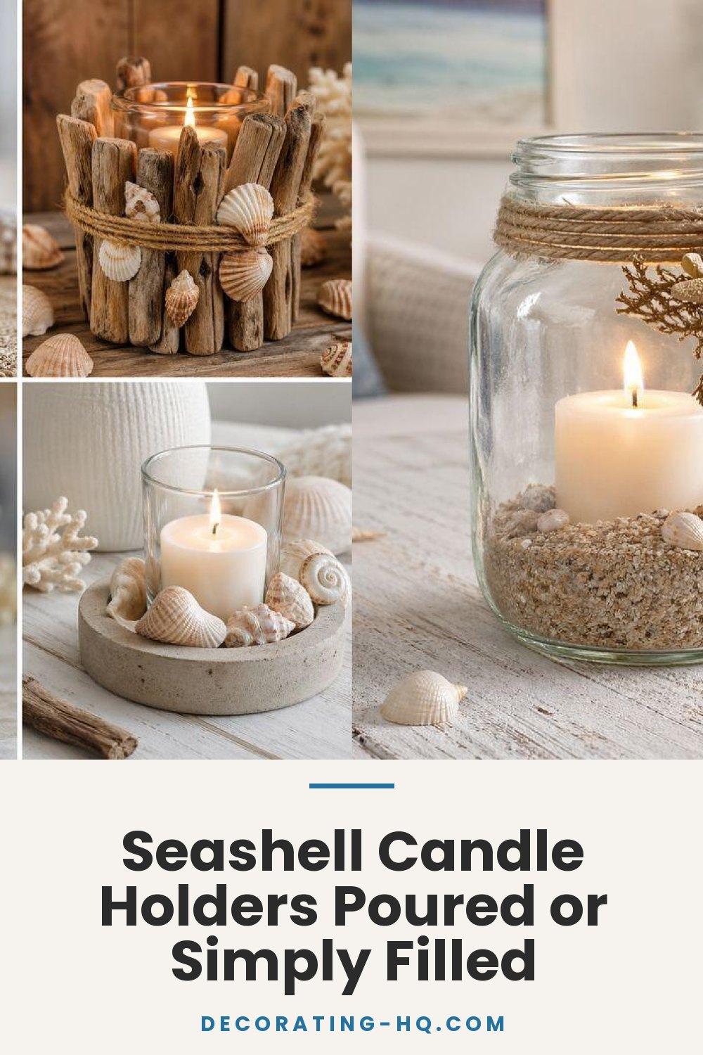 Seashell Candle Holders Poured or Simply Filled