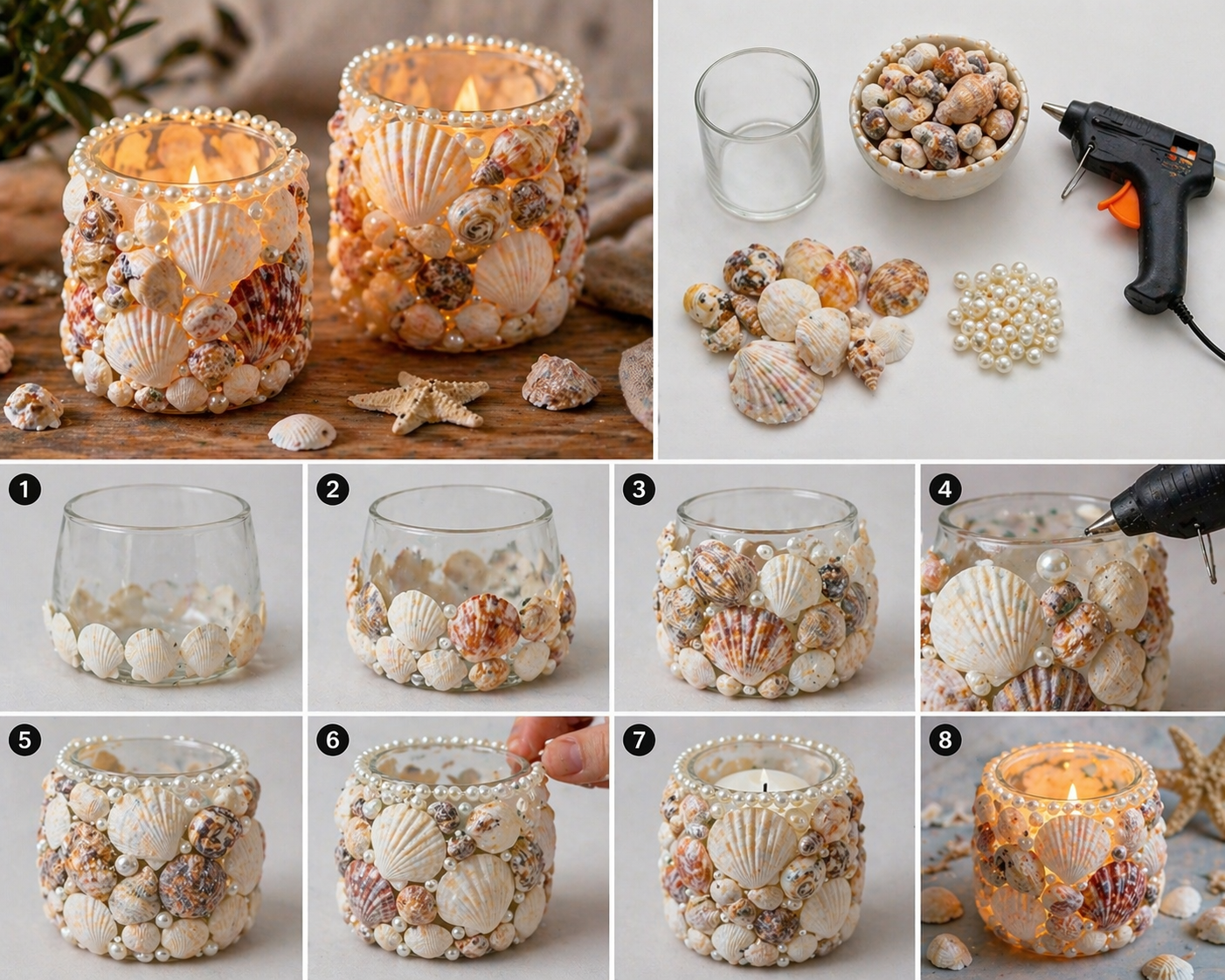 Beautiful Candle Holders with Seashells for Your Home Beautiful Candle Holders with Seashells for Your Home beautiful candle holders with seashells 8