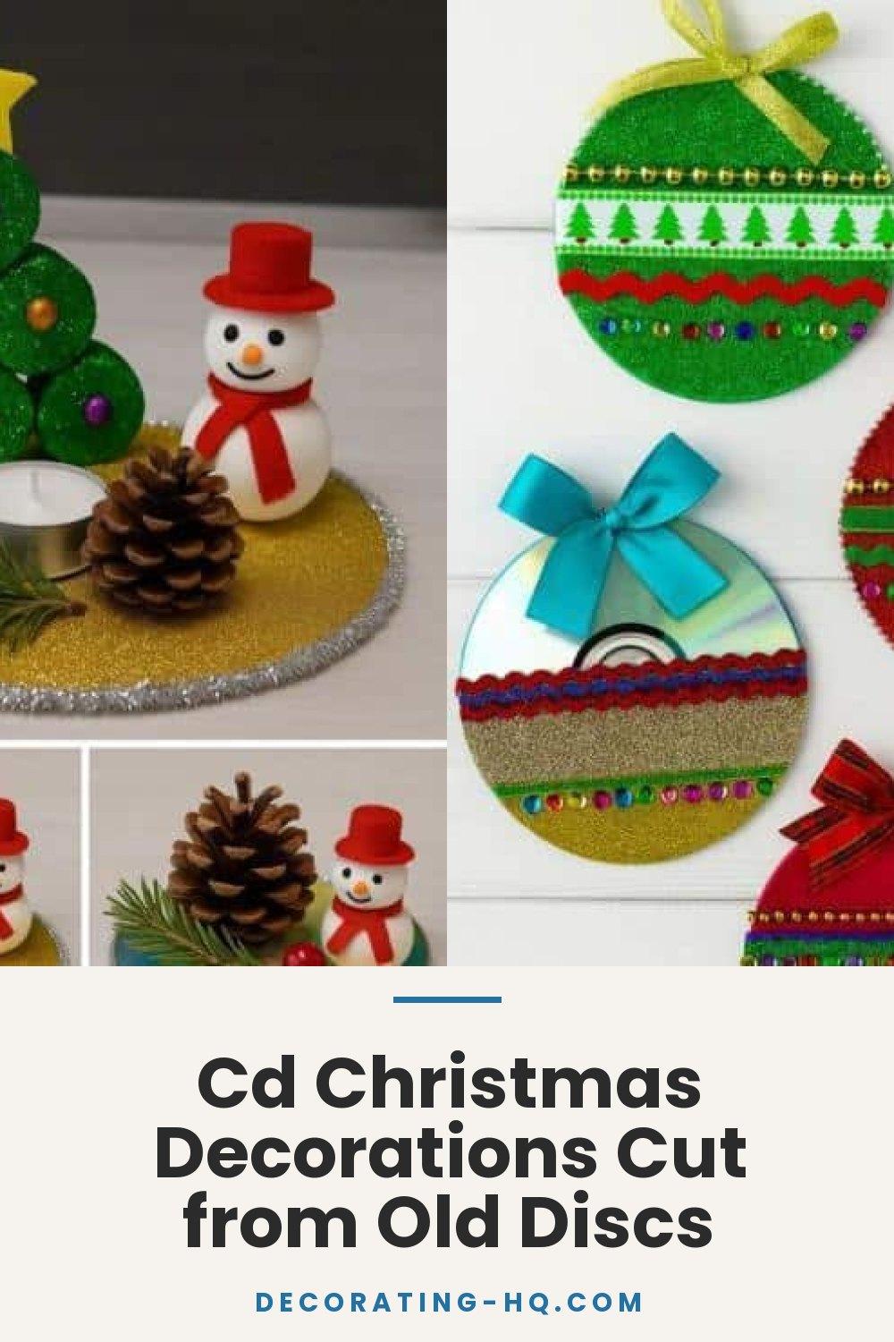Cd Christmas Decorations Cut from Old Discs
