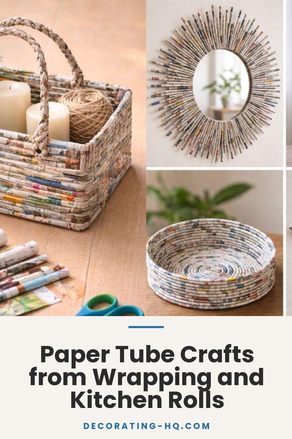 Paper Tube Crafts from Wrapping and Kitchen Rolls