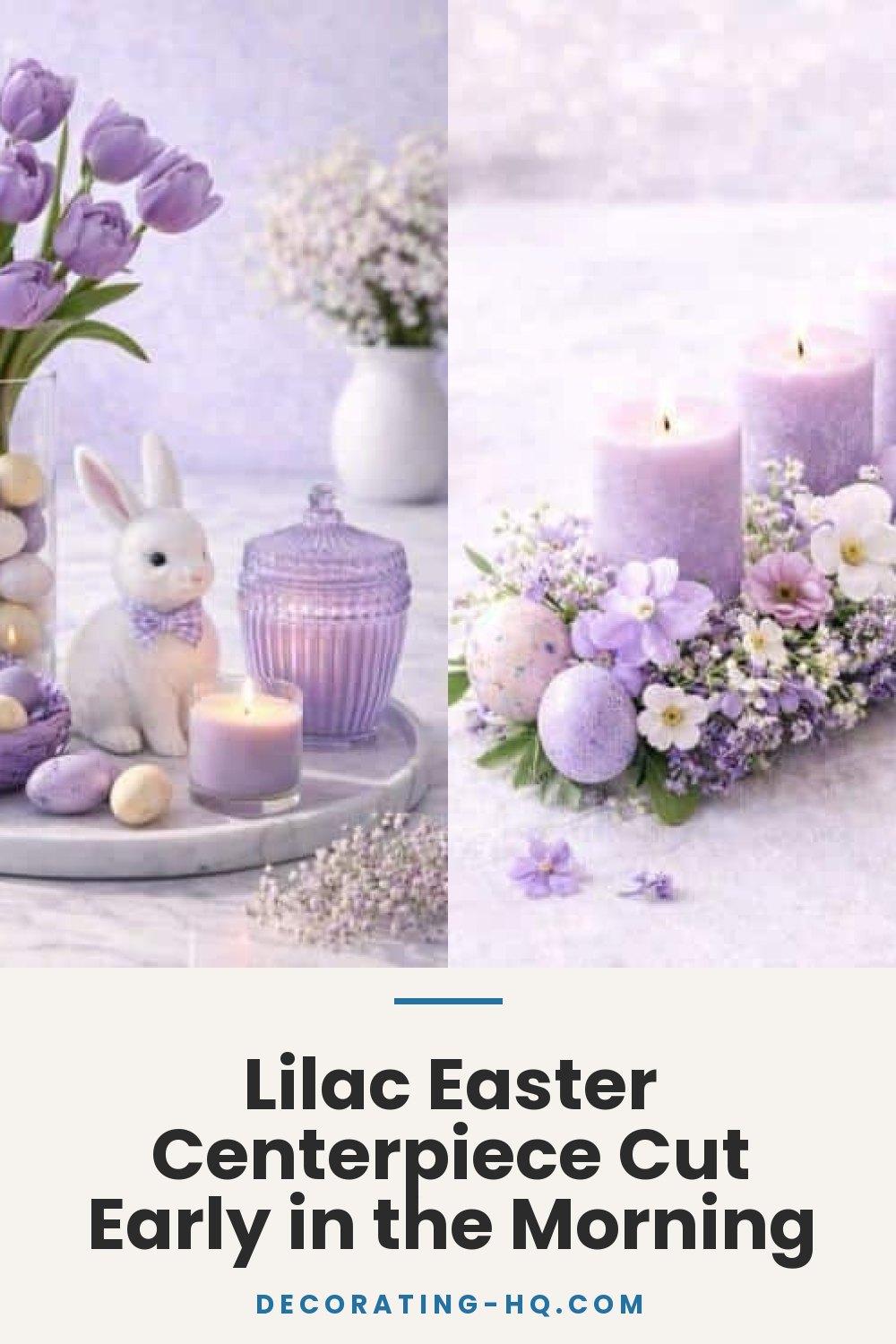 Lilac Easter Centerpiece Cut Early in the Morning