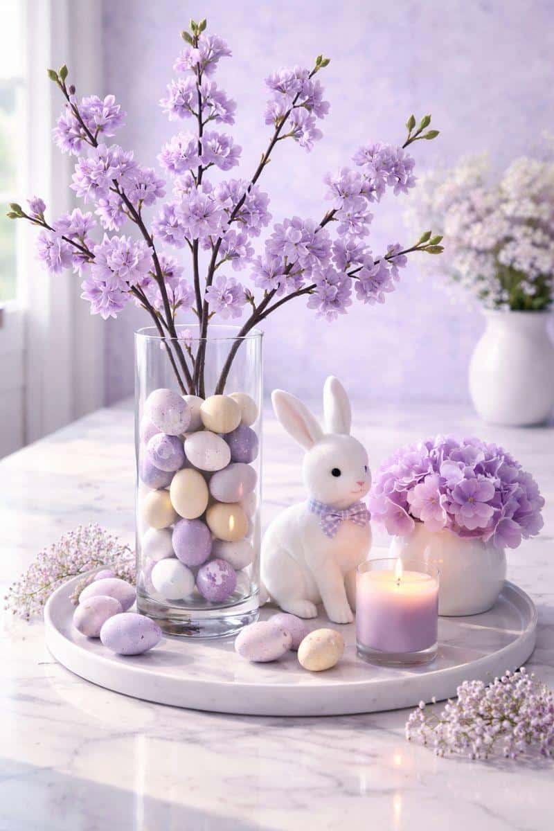 beautiful lilac centerpiece ideas for easter 3