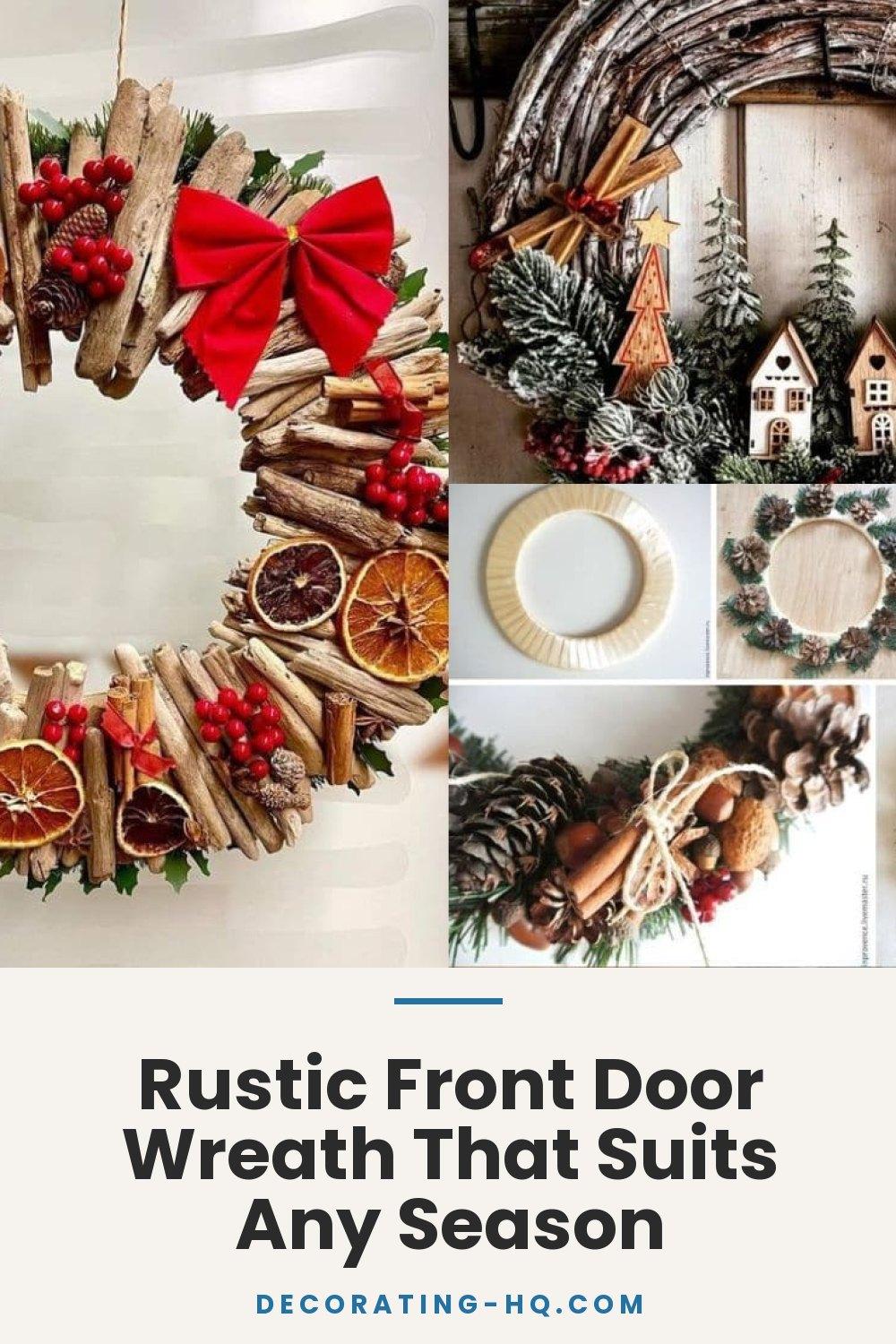 Rustic Front Door Wreath That Suits Any Season