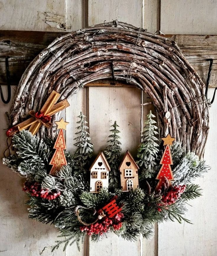 beautiful rustic wreaths for a front door