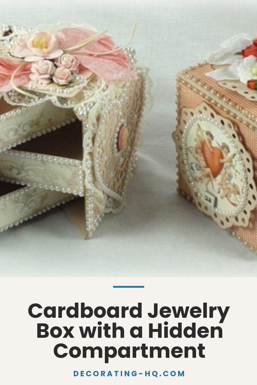 Cardboard Jewelry Box with a Hidden Compartment