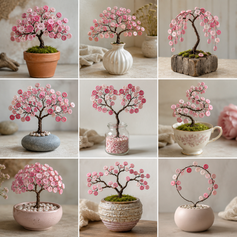 How to make beautiful trees with wire and buttons How to make beautiful trees with wire and buttons beautiful trees with wire and buttons 4