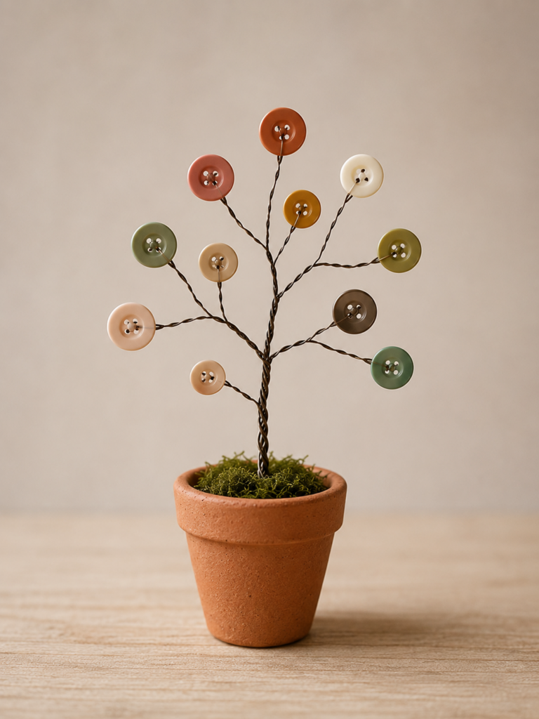 How to make beautiful trees with wire and buttons How to make beautiful trees with wire and buttons beautiful trees with wire and buttons 5