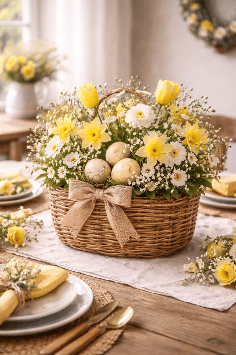 beautiful yellow easter decoration ideas 1