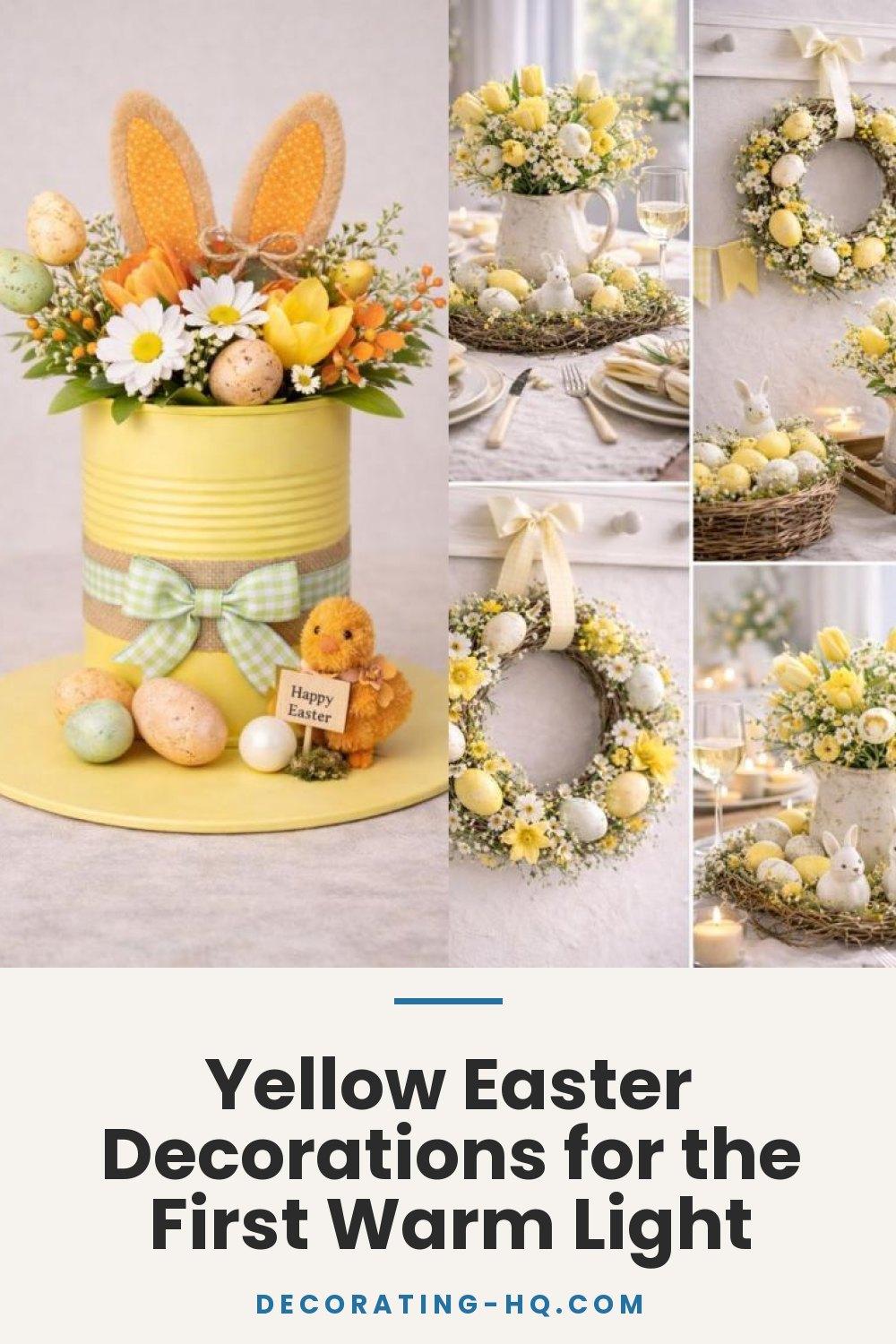 Yellow Easter Decorations for the First Warm Light
