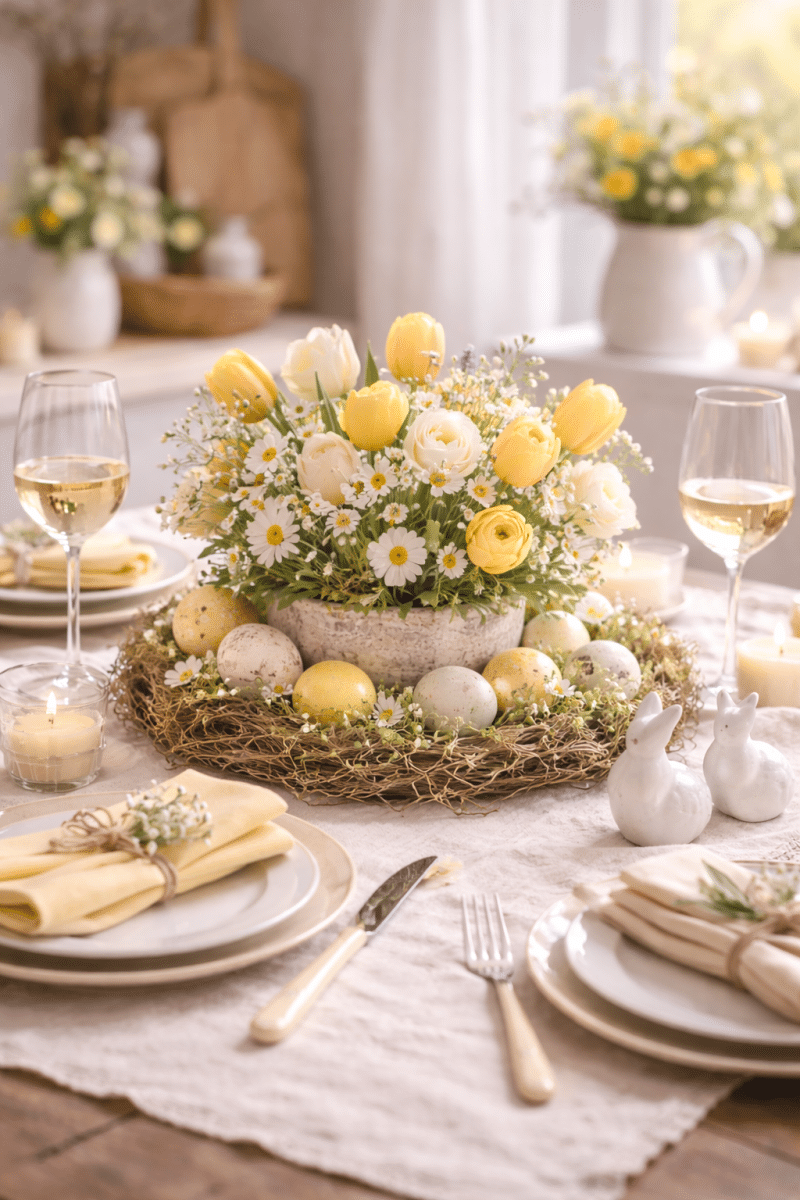 beautiful yellow easter decoration ideas 2