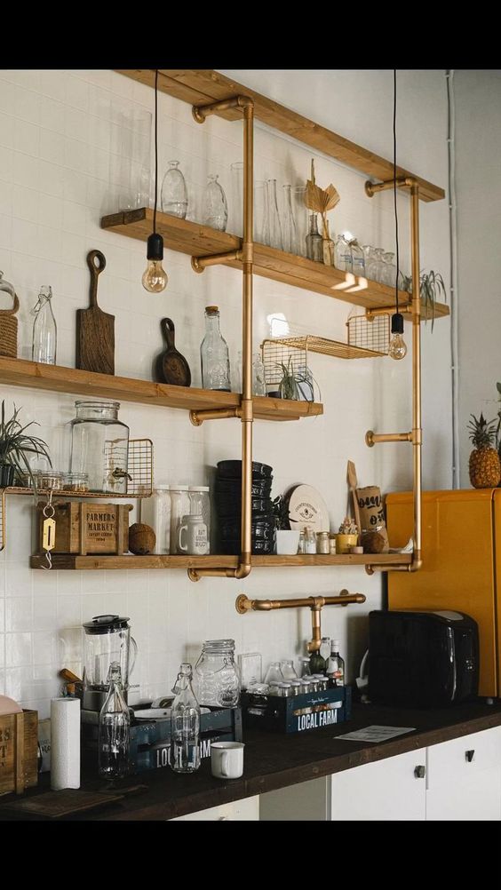 best ideas for open kitchen shelves 1
