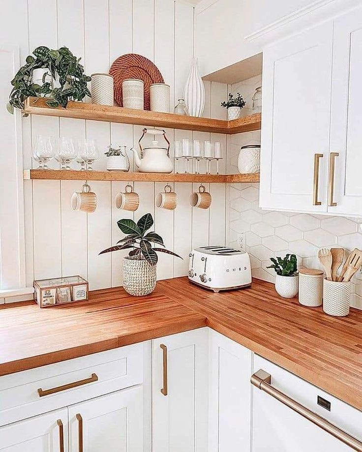 best ideas for open kitchen shelves 10