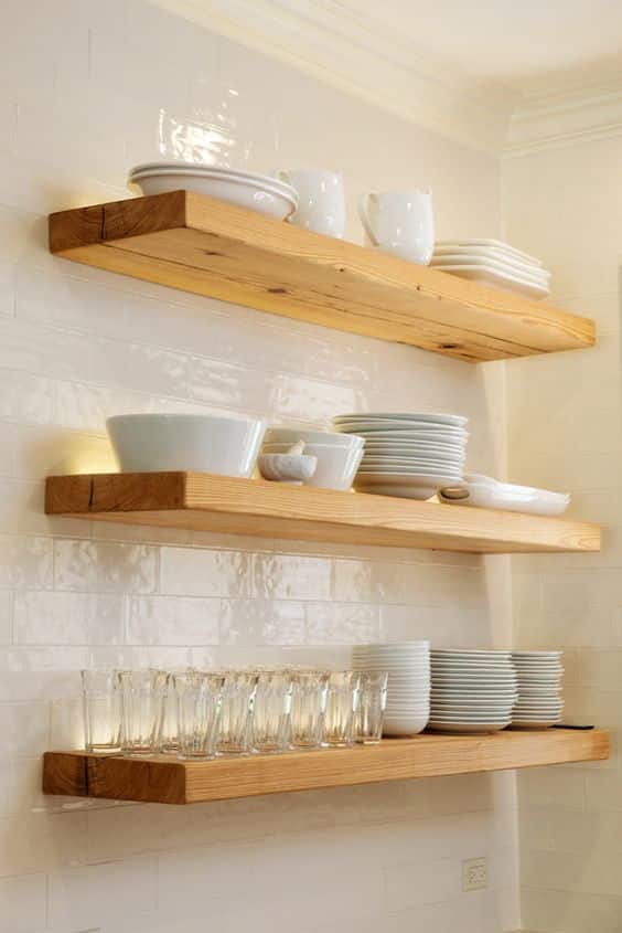 best ideas for open kitchen shelves 3