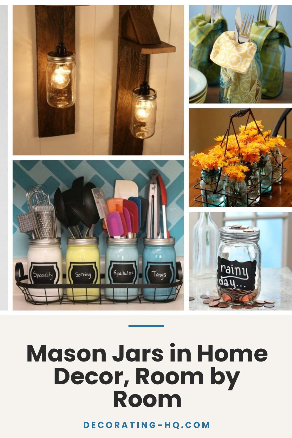Mason Jars in Home Decor, Room by Room
