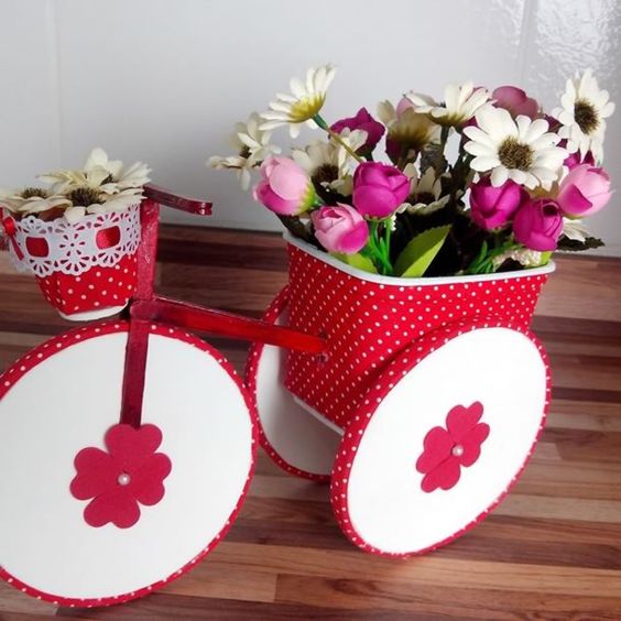 Bicycles made from margarine packets