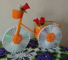 Bicycles made from margarine packets