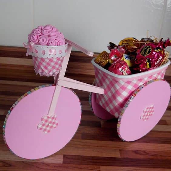 Bicycles made from margarine packets