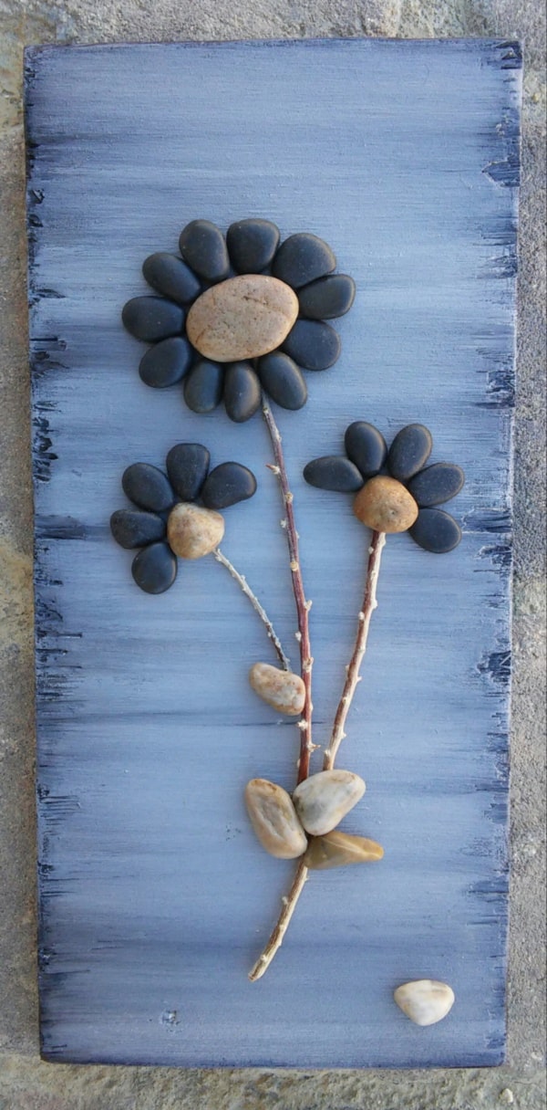 black pebbles decor ideas 5
