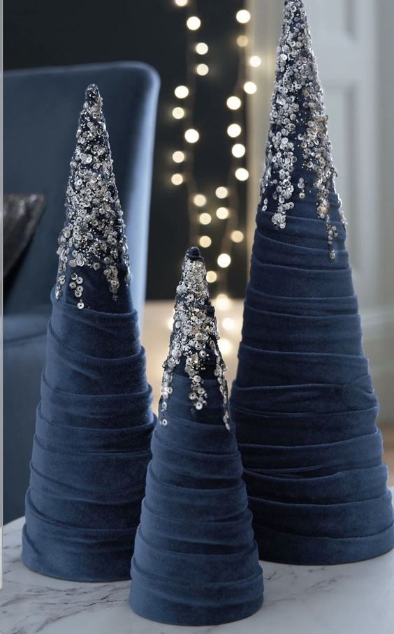 blue christmas decor ideas 1