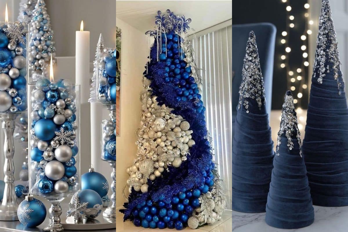 blue christmas decor ideas 11