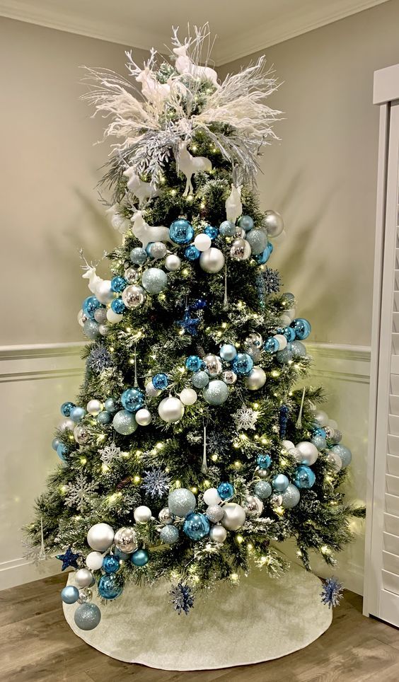 blue christmas decor ideas