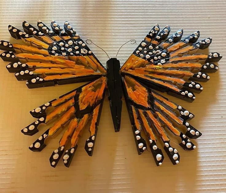 butterflies crafted with clothespins 3