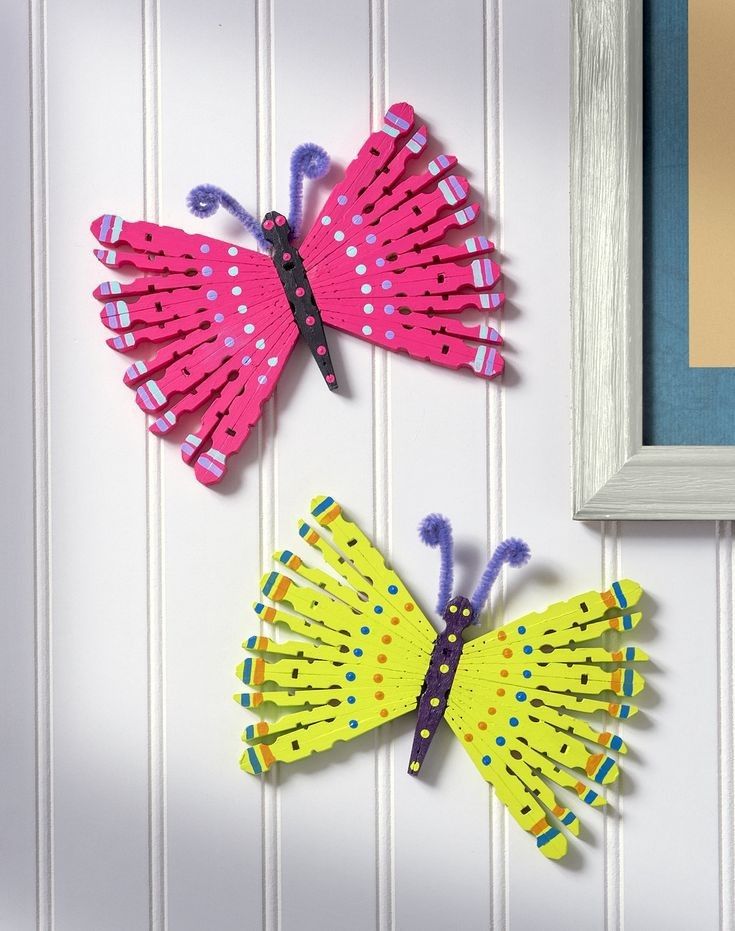 butterflies crafted with clothespins 8