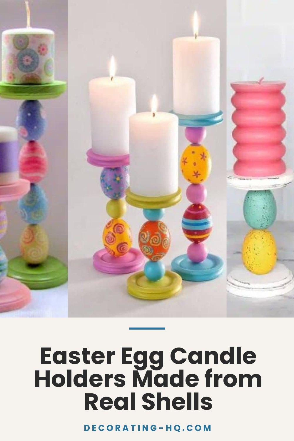 Easter Egg Candle Holders Made from Real Shells