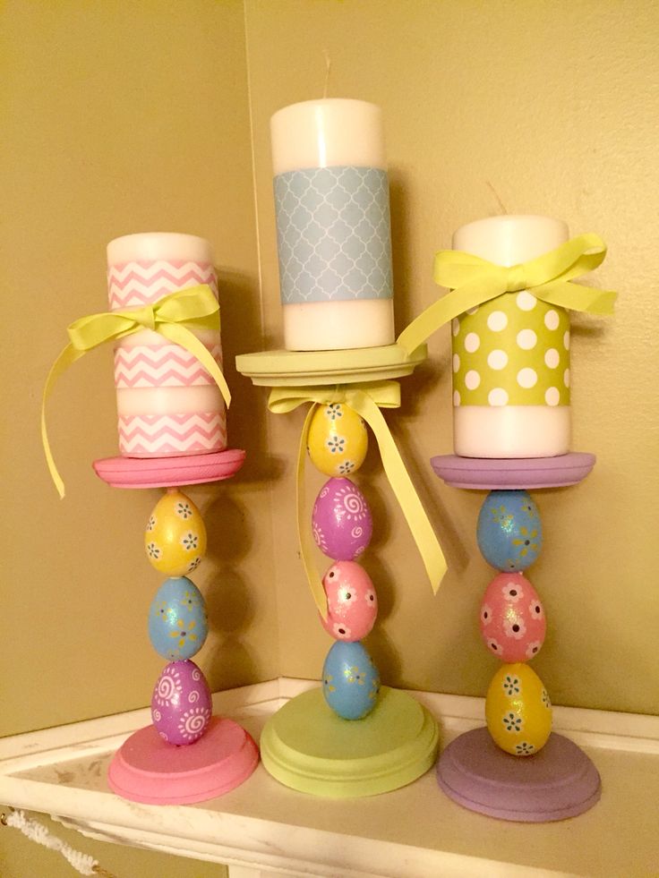 candle holders made from easter eggs 2