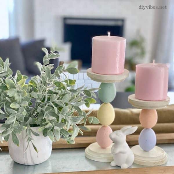 candle holders made from easter eggs 4