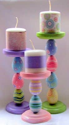 candle holders made from easter eggs 6