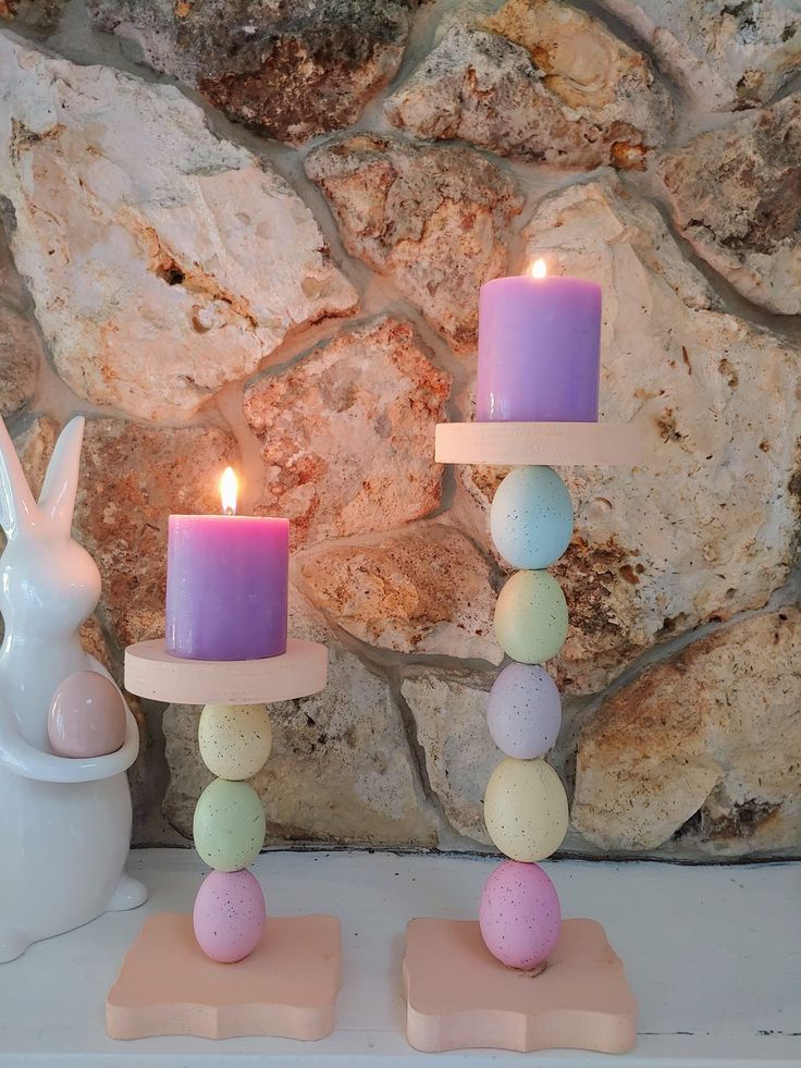 candle holders made from easter eggs 9