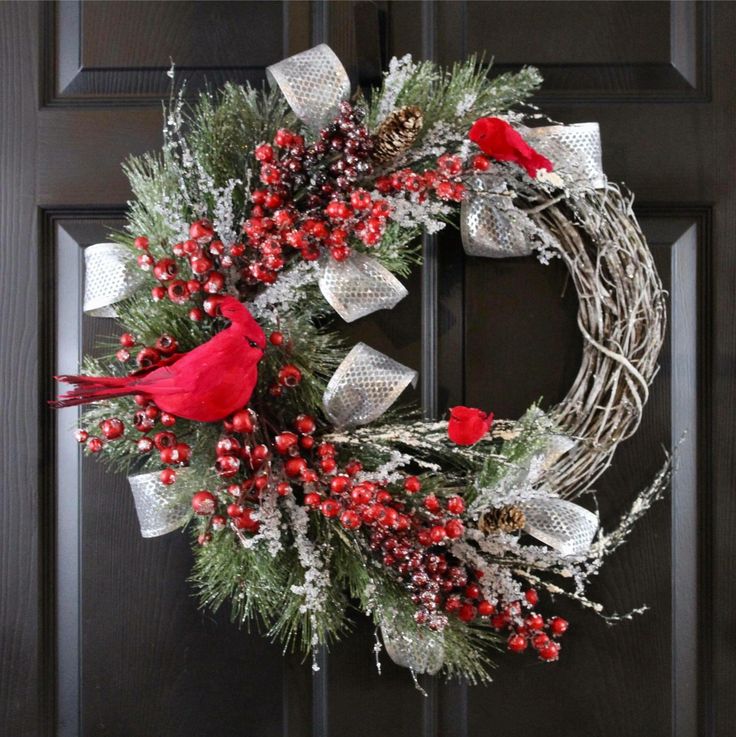 cardinal christmas wreath 4